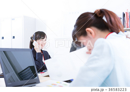 働く女性社員　OL　ビジネスマン　サラリーマン　オフィスイメージ　ビジネスイメージ 36583223