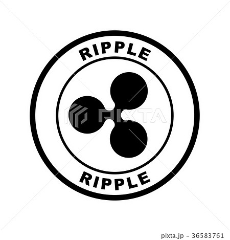 仮想通貨アイコン リップル Ripple のイラスト素材