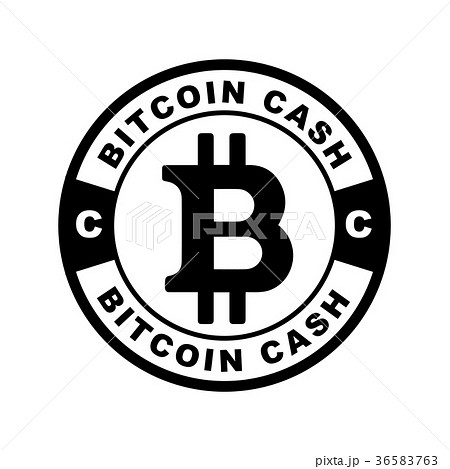 仮想通貨アイコン ビットコインキャッシュ Bitcoin Cash のイラスト素材