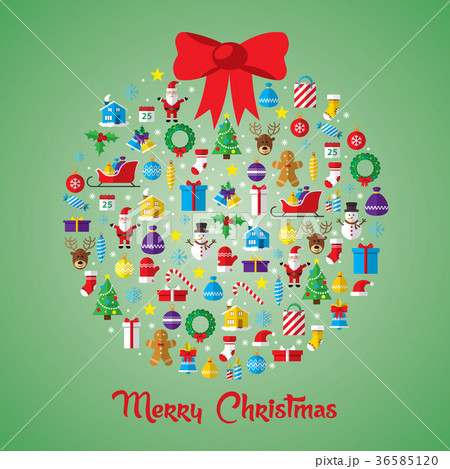 Christmas ball, new year icons and symbols. Christmas ball, new year icons and symbols. 36585120
