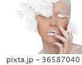 portrait of a young woman with a winter make-up 36587040