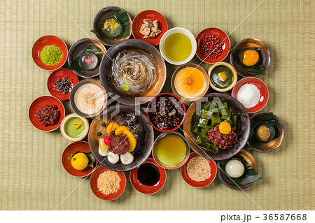 和スイーツ 色々　traditional Japanese Sweet taste desert 36587668