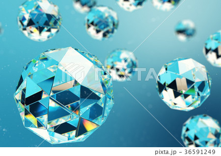 3D illustration abstract background of chaotic low 36591249