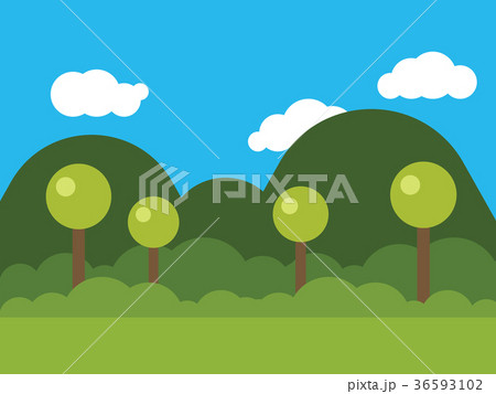 picture of nature with trees and mounds 36593102
