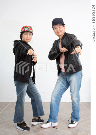 Older couple enjoying hip-hop, on staying young 573 36595224