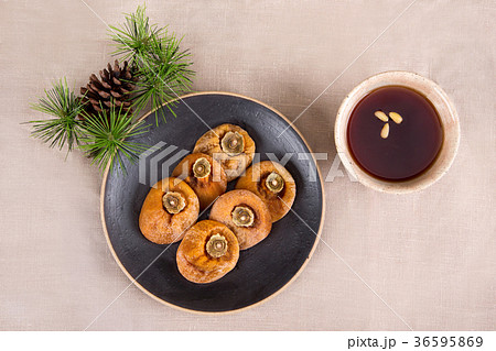 Isolated shot in studio - the Korean traditional colorful refreshments. 083 36595869