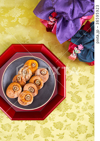 Isolated shot in studio - the Korean traditional colorful refreshments. 109 36595923