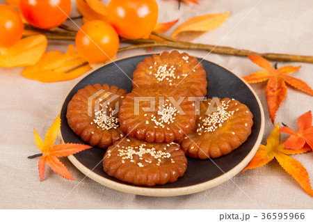 Isolated shot in studio - the Korean traditional colorful refreshments. 125 Isolated shot in studio - the Korean traditional colorful refreshments. 125 36595966