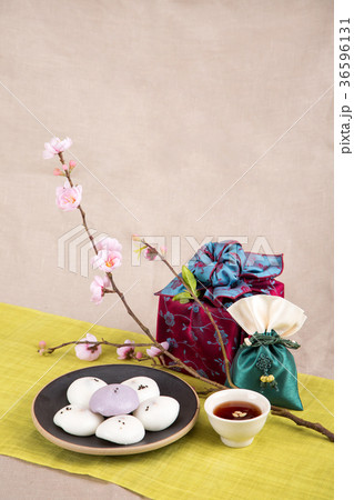 Isolated shot in studio - the Korean traditional colorful refreshments. 200 36596131