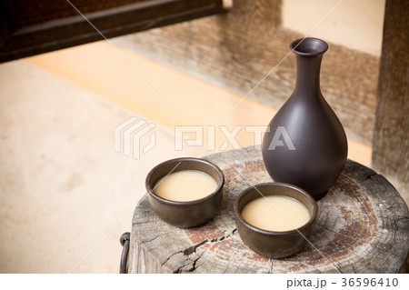 the Korean traditional drinks - rice wine, Makgeolli and others. 173 36596410
