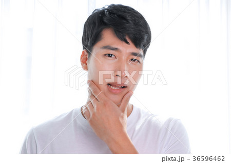 A mugshot of Young guy.- shaving, put lotion, hair dryer, etc. 260 A mugshot of Young guy.- shaving, put lotion, hair dryer, etc. 260 36596462