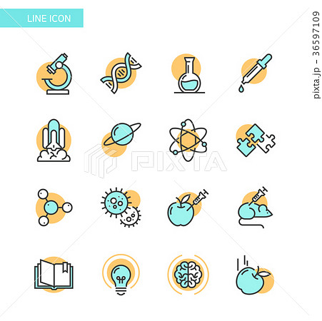 Line Icon set- business, financial, map etc. 019 36597109