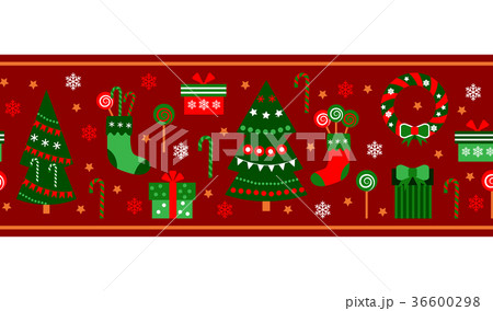 Merry Christmas decorations elements seamless 36600298