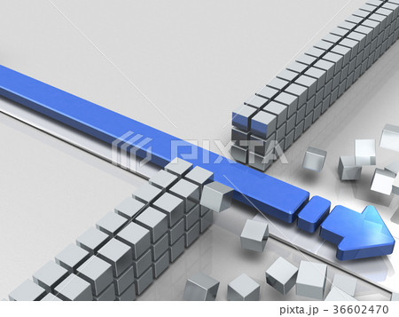 突破口を表すアブストラクト3DCGイラスト 36602470