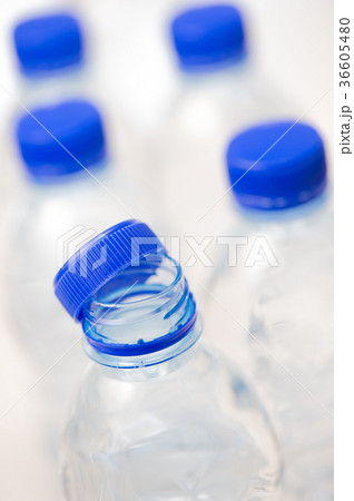 Plastic bottles of water isolated on white 36605480