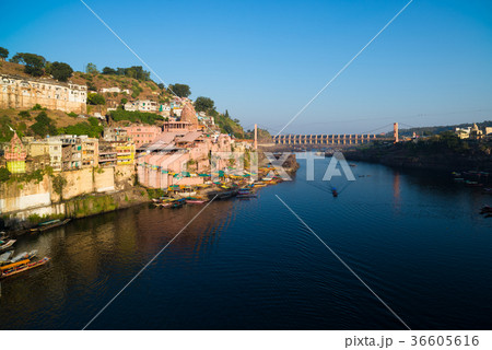 Omkareshwar cityscape, India 36605616