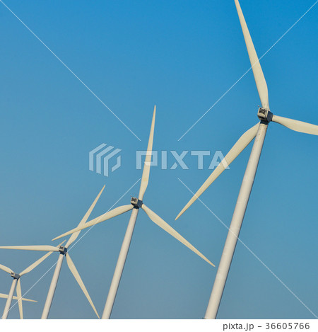 Windmills for electric power production blue sky Windmills for electric power production blue sky 36605766