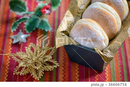 Christmas background with donuts Christmas background with donuts 36606758
