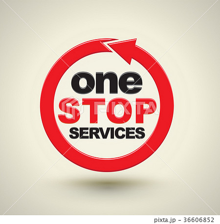 One Stop Services Iconのイラスト素材