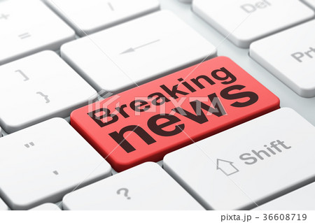 News concept: Breaking News on computer keyboard News concept: Breaking News on computer keyboard 36608719