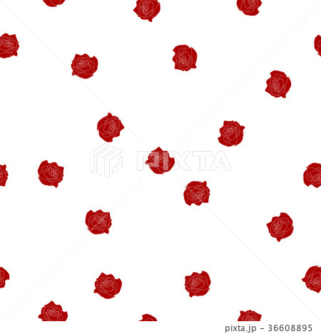 Seamless pattern burgundy roses flowers on white Seamless pattern burgundy roses flowers on white 36608895