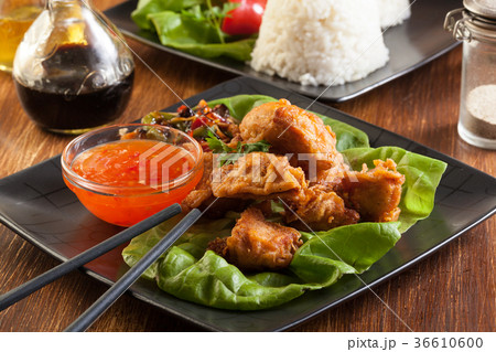 Fried chicken pieces in batter Fried chicken pieces in batter 36610600