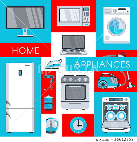 vector flat home appliance sale icon set vector flat home appliance sale icon set 36612258
