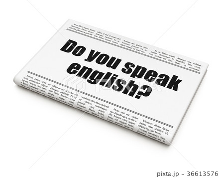 Learning concept: newspaper headline Do you speak Learning concept: newspaper headline Do you speak 36613576