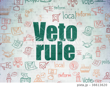 Politics concept: Veto Rule on Digital Data Paper 36613620