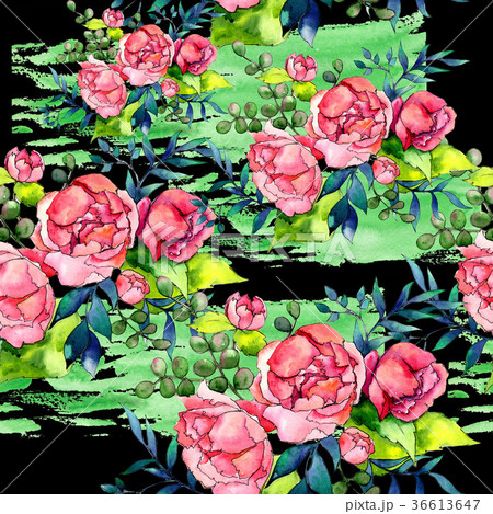 Wildflower bouquet pattern in a watercolor style. 36613647