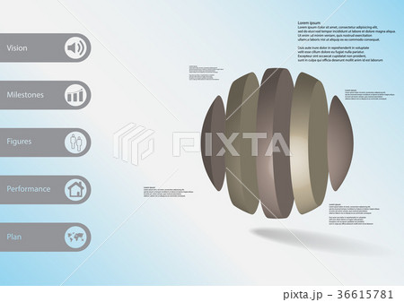3D illustration infographic template 36615781