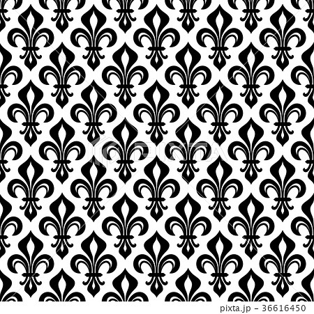 Royal Heraldic Lilies Seamless Patternのイラスト素材