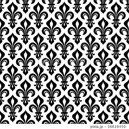 Royal Heraldic Lilies Seamless Patternのイラスト素材