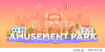 Amusement Park - modern flat design style vector Amusement Park - modern flat design style vector 36616548
