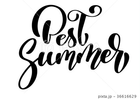 Best Summer text Hand drawn lettering Handwritten Best Summer text Hand drawn lettering Handwritten 36616629