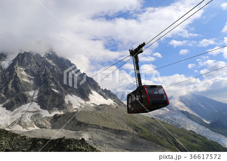 Chamonix Mont Blanc. Cable car in the French Alps Chamonix Mont Blanc. Cable car in the French Alps 36617572