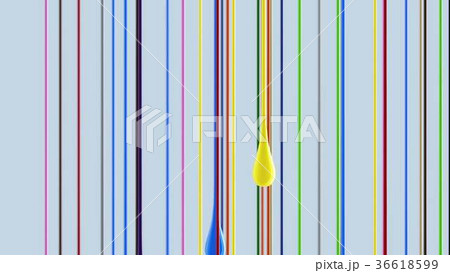 3D multicolor colorful glossy paint blobs dripping 36618599