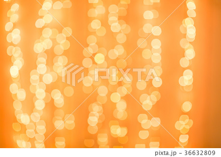 Christmas garland. Colorful Yellow Bokeh 36632809