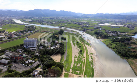 空撮　2017年8月31日撮影_九州北部豪雨後の筑後川 36633039
