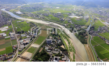 空撮　2017年8月31日撮影_九州北部豪雨後の筑後川 36633041