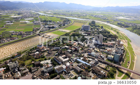 空撮 2017年8月31日撮影_九州北部豪雨後の筑後川 空撮 2017年8月31日撮影_九州北部豪雨後の筑後川 36633050