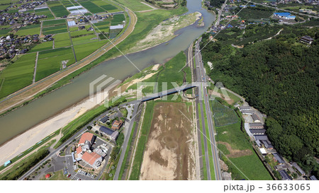 空撮 2017年8月31日撮影_九州北部豪雨後の筑後川 空撮 2017年8月31日撮影_九州北部豪雨後の筑後川 36633065
