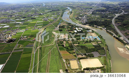 空撮　2017年8月31日撮影_九州北部豪雨後の筑後川 36633068