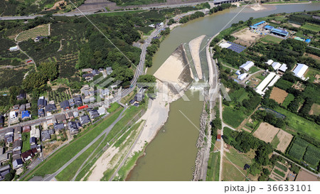空撮 2017年8月31日撮影_九州北部豪雨後の筑後川 空撮 2017年8月31日撮影_九州北部豪雨後の筑後川 36633101