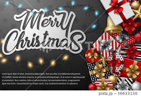 Merry christmas typographical Merry christmas typographical 36633130