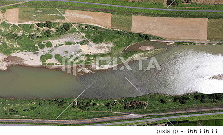 空撮　2017年9月2日撮影_九州北部豪雨後の筑後川 36633633