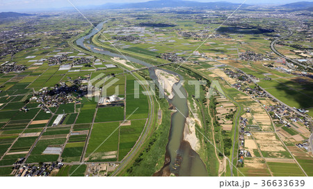 空撮 2017年9月2日撮影_九州北部豪雨後の筑後川 空撮 2017年9月2日撮影_九州北部豪雨後の筑後川 36633639