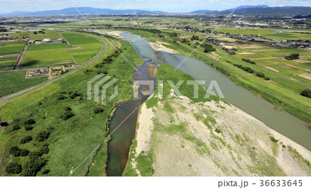 空撮　2017年9月2日撮影_九州北部豪雨後の筑後川 36633645