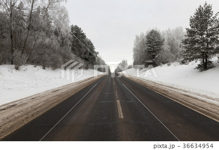 Road in winter 36634954