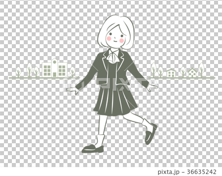 Walking female student 36635242